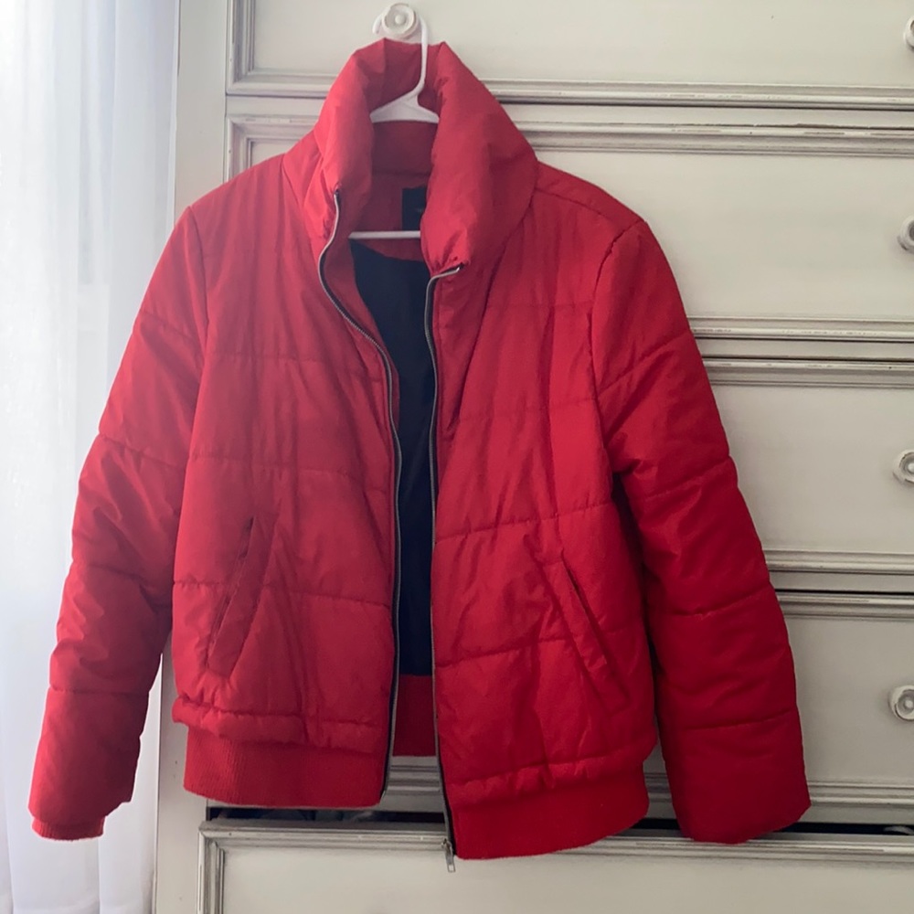 Forever 21 red puffer jacket